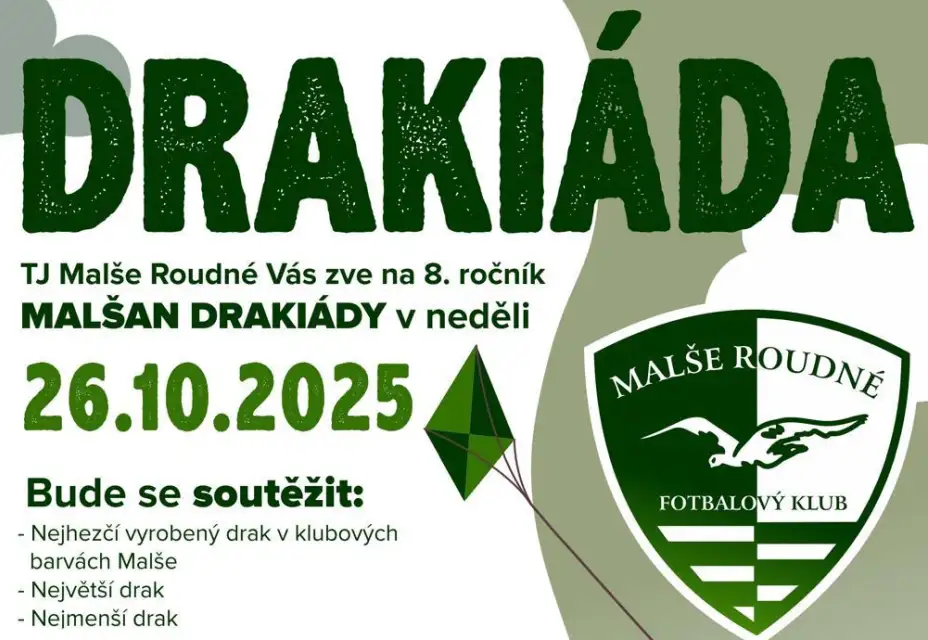 Malšan drakiáda pro děti proběhne již poosmé